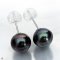 Approx. 9.0 -10.0 mm, Tahitian Pearl, Stud Pearl Earrings