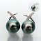 9.01 - 9.27 mm, Tahitian Pearl, X - Diamond Pearl Earrings