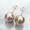 Approx. 13.0 mm, Gold South Sea Pearl, Stud Earrings