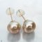 Approx. 12.0 mm, Gold South Sea Pearl, Stud Pearl Earrings