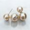 10.89 - 11.10 and 13.41 - 13.61 mm, Gold South Sea Pearl,  Front Back Twin Pearl Double Stud Earrings