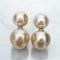 10.89 - 11.10 and 13.41 - 13.61 mm, Gold South Sea Pearl,  Front Back Twin Pearl Double Stud Earrings