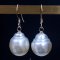 Approx. 11.0 -14.00 mm, Gold South Sea Pearl, Fish Hooks Pearl Earrings