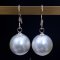 Approx. 11.0 -14.00 mm, Gold South Sea Pearl, Fish Hooks Pearl Earrings