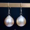 Approx. 12.0 - 13.0  mm, Gold South Sea Pearl, Fish Hooks Pearl Earrings