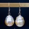 Approx. 12.0 - 13.0  mm, Gold South Sea Pearl, Fish Hooks Pearl Earrings