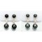 Approx. 7.0 - 10.0 mm, Tahitian Pearl, Dangle CZ and Pearl Stud Pearl Earrings