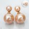 Approx. 8.0 and 14.0 mm, Edison Pearl, Front Back Twin Pearl Double Stud Earrings