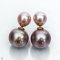 Approx. 8.0-9.0 and 13.0-14.0 mm, Edison Pearl, Front Back Twin Pearl Double Stud Earrings