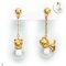 Approx. 8.0 mm, White South Sea Pearl, Meow Meow Dangle Chain Pearl Stud Earrings Collection