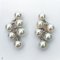 Approx. 5.0 mm, Akoya Pearl, Triple Dangle Pearl Double Rows Stud Earrings