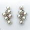 Approx. 5.0 mm, Akoya Pearl, Triple Dangle Pearl Double Rows Stud Earrings