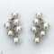 Approx. 5.0 mm, Akoya Pearl, Triple Dangle Pearl Double Rows Stud Earrings