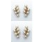 Approx. 5.0 mm, Akoya Pearl, Triple Dangle Pearl Double Rows Stud Earrings