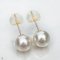 Approx. 9.0 mm, White South Sea Pearl, Stud Pearl Earrings