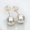 Approx. 10.0-11.0 mm, White South Sea Pearl, Stud Pearl Earrings