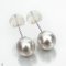 Approx. 9.0 mm, White South Sea Pearl, Stud Pearl Earrings