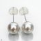 Approx. 9.0 mm, White South Sea Pearl, Stud Pearl Earrings