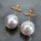 (PSL) Approx. 13.8 mm, Aurora Phoenix, Stud  Pearl Earrings