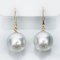 (PSL) Approx. 12.5 mm, Aurora Phoenix, Lever Backs Dangle Pearl Earrings