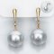 (PSL) Approx. 12.6 mm, Aurora Phoenix, Sharp Drop Dangle Diamond Pearl Stud Earrings