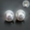 (GIA) (PSL) Approx. 12.4 mm, Aurora Phoenix, Emerald Latch Back Pearl Earrings