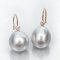 (PSL) Approx. 13.0 mm, Aurora Phoenix, Fish Hooks Diamond Pearl Earrings