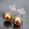 (PSL) Approx. 10.2 mm, Aurora Moon Rainbow, Stud Pearl Earrings