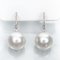 (PSL) Approx. 12.8 mm, Aurora Phoenix, Fish Hooks Diamond Jacket Pearl Earrings