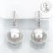 (PSL) Approx. 12.8 mm, Aurora Phoenix, Fish Hooks Diamond Jacket Pearl Earrings