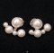 Approx. 4.0 - 10.0 mm, Freshwater Pearl, Alternating Sizes Pearl Row Jacket Stud Earrings