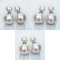 Approx. 8.0 - 9.0 and 15.0 mm, Edison Pearl, Front Back Twin Pearl Double Stud Earrings