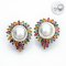 Approx. 19.0 mm, Blister Mabe, White South Sea Pearl, Gems Drop Shape Stud Pearl Earrings