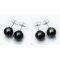 Approx. 12.0 mm, Tahitian Pearl, Stud Pearl Earrings