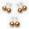 Approx. 12.0 mm, Chogun Lot, Gold South Sea Pearl, Stud Pearl Earrings