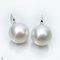 Approx. 12.0 mm, White South Sea Pearl, Fish Hooks Spoon Earrings