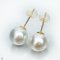 Approx. 12.0 mm, White South Sea Pearl, Stud Pearl Earrings