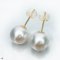 Approx. 12.0 mm, White South Sea Pearl, Stud Pearl Earrings