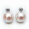 7.80 mm and 7.87 mm, Akoya Pearl, Diamond Pearl Stud Earrings