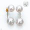 Approx. 7.0 mm, Akoya Pearl, Arch Bridge Pearl Earring Backs Stud Pearl Earrings