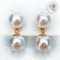 Approx. 7.0 mm, Akoya Pearl, Dangle Jacket Chain Pearl Stud Pearl Earrings