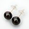 (GIA) 10.63 mm and 10.76 mm, Tahitian Pearl, Stud Pearl Earrings