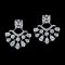 1.468 ct., Lab Grown Diamond, Peacock Tail Diamond Jacket for Earrings