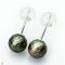 Approx. 8.0 mm, Hanashinju, Tahitian Pearl, Stud Pearl Earrings