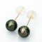 8.7 mm and 8.8 mm, Hanashinju, Tahitian Pearl, Stud Pearl Earrings