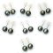 Approx. 8.0 mm, Hanashinju, Tahitian Pearl, Stud Pearl Earrings