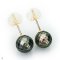 Approx. 8.0 mm, Hanashinju, Tahitian Pearl, Stud Pearl Earrings