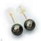 Approx. 8.0 mm, Hanashinju, Tahitian Pearl, Stud Pearl Earrings