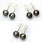 Approx. 8.0 mm, Hanashinju, Tahitian Pearl, Stud Pearl Earrings