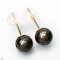 Approx. 8.0 mm, Hanashinju, Tahitian Pearl, Stud Pearl Earrings